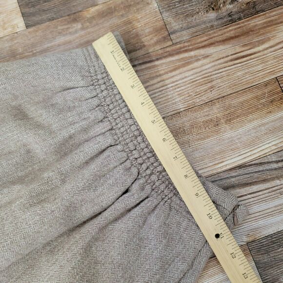 J Crew Womens Size 2 Pull-On Wool Blend Skirt Brown Herringbone OfficeCore - Picture 6 of 8